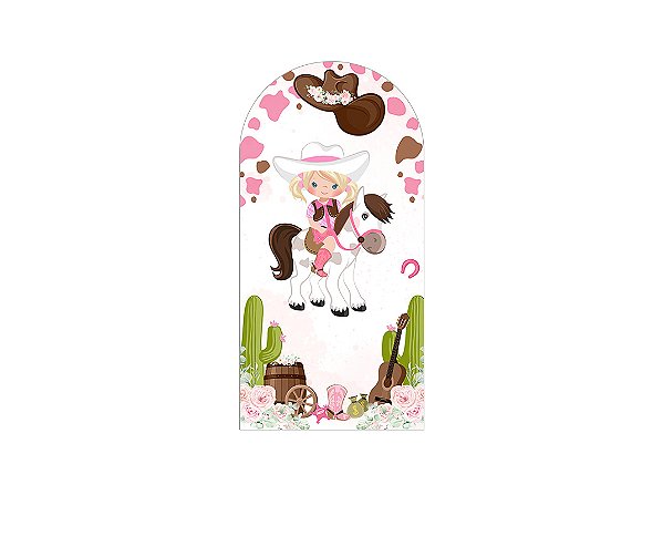 Painel De Festa Romano 1,00x2,00- Boiadeira Cute 022