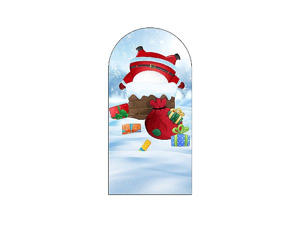 Painel Romano Veste Fácil 1,00x2,00 - Natal Papai Noel no Trenó 034
