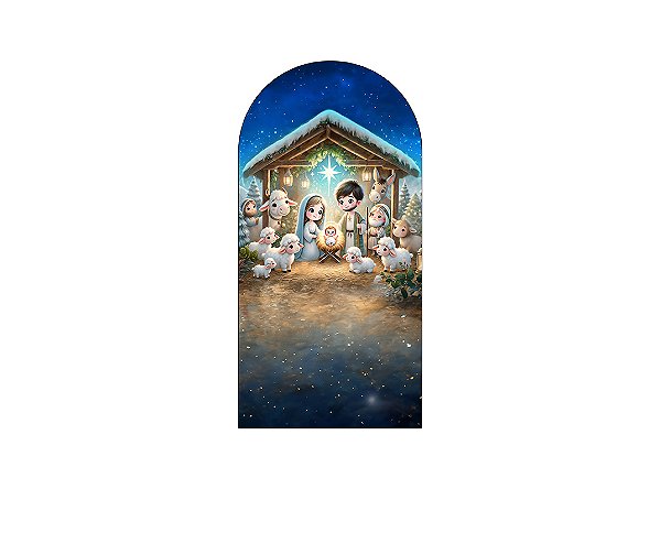 Painel Romano Veste Fácil 1,00x2,00 - Natal Cristão Cute 041