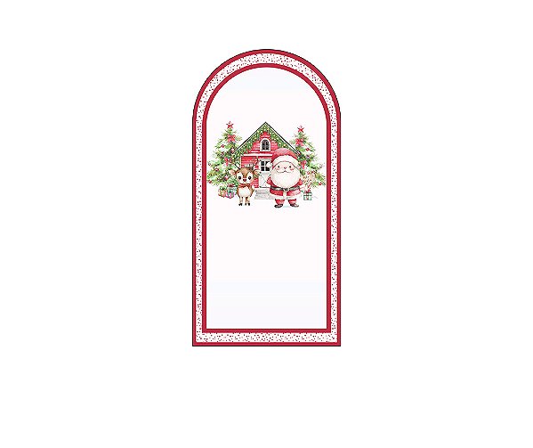 Painel Romano Veste Fácil 1,00x2,00 - Natal Papai Noel Cute 048