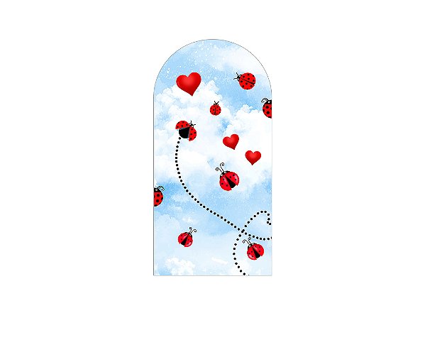 Painel Romano Veste Fácil 1,00x2,00 - Joaninhas Cute Céu Azul 003
