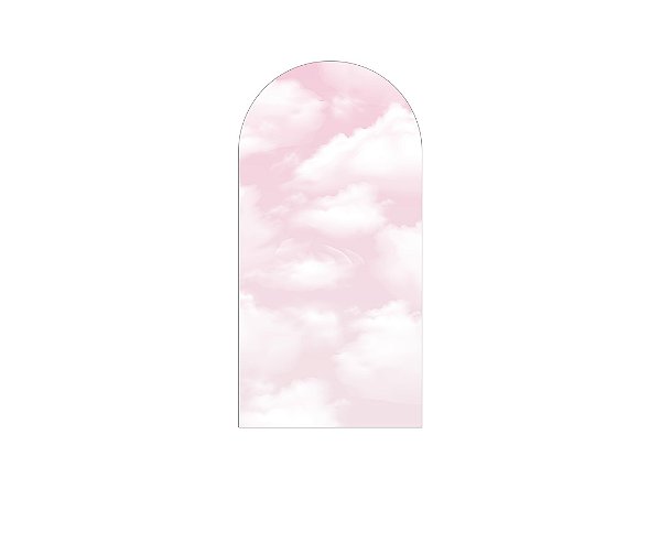 Painel Romano Veste Fácil 1,00x2,00 - Nuvens Céu Rosa Aquarela 013