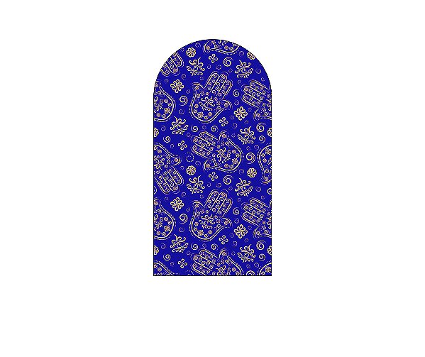 Painel Romano Veste Fácil 1,00x2,00 - Olho Grego Azul com Dourado 001