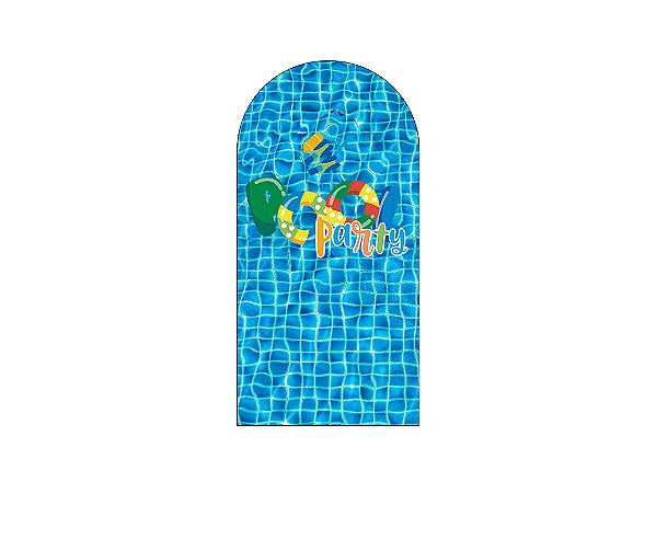 Painel Romano Veste Fácil 1,00x2,00 - Pool Party Piscina Azul 013