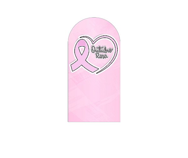 Painel Romano Veste Fácil 1,00x2,00 - Outubro Rosa Delicado com Coração 013