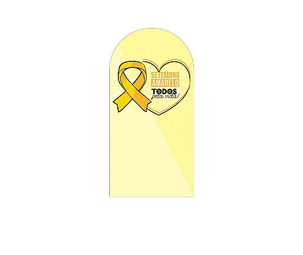 Painel Romano Veste Fácil 1,00x2,00 - Setembro Amarelo Laço e Coração 016