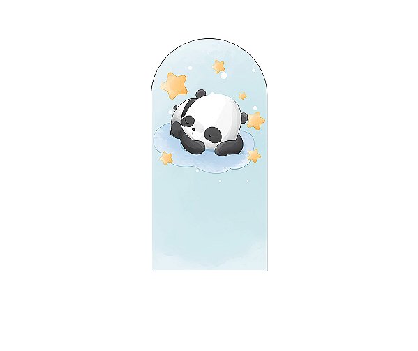 Painel Romano Veste Fácil 1,00x2,00 - Panda Azul 001