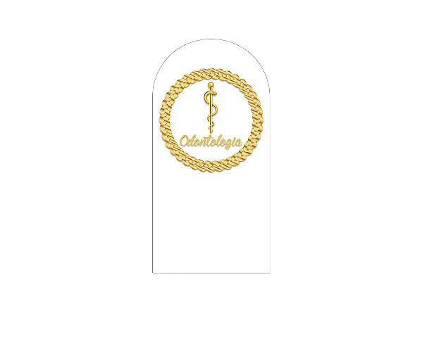 Painel Romano Veste Fácil 1,00x2,00 - Profissão Odontologia Dourado 015