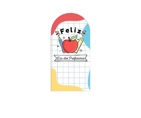 Painel Romano Veste Fácil 1,00x2,00 - Feliz Dia dos Professores Aquarela 023