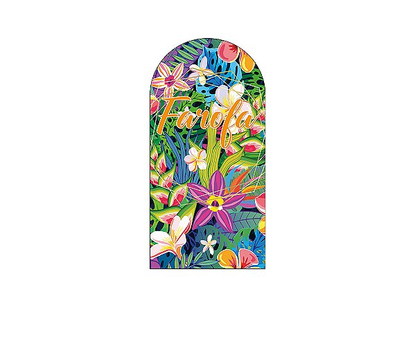 Painel Romano Veste Fácil 1,00x2,00 - Farofa Folhagens 006