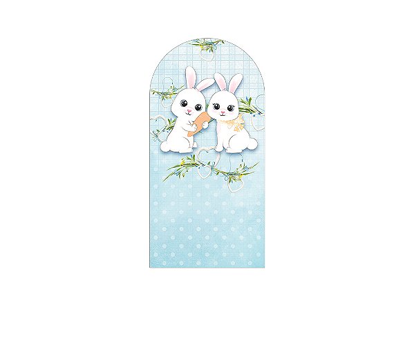 Painel Romano Veste Fácil 1,00x2,00 - Páscoa Azul Coelhinhos 003