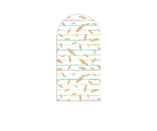 Painel Romano Veste Fácil 1,00x2,00 - Páscoa Cenouras Coelhinhos 004