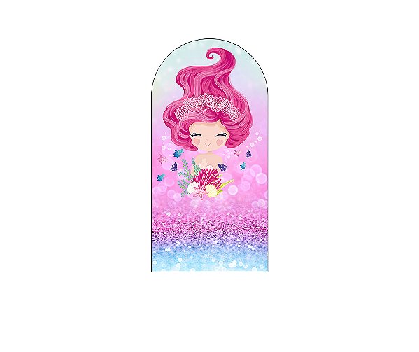 Painel Romano Veste Fácil 1,00x2,00 - Efeito Glitter Sereia Rosa 007