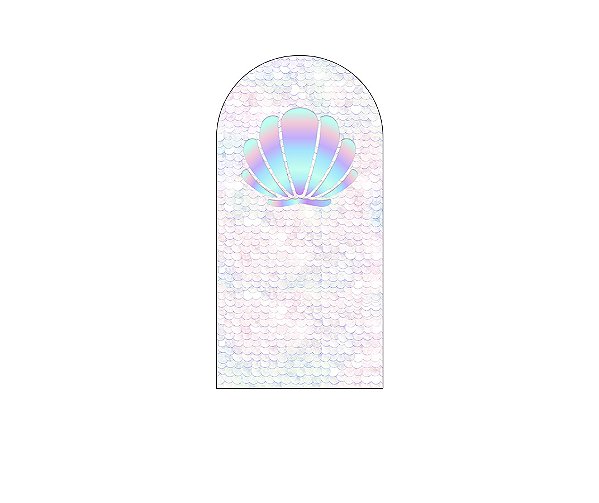 Painel Romano Veste Fácil 1,00x2,00 - Escamas de Sereia e Concha 018