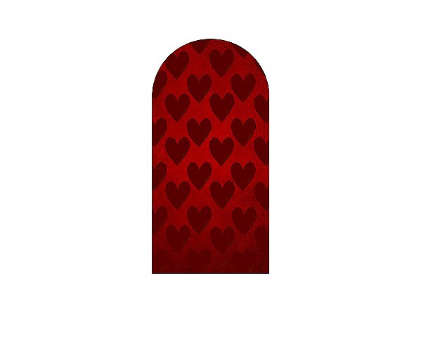 Painel Romano Veste Fácil 1,00x2,00 - Corações Vermelhos Rainha de Copas 005