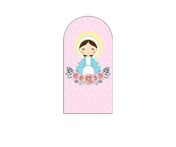 Painel Romano Veste Fácil 1,00x2,00 -  Santa Nossa Senhora das Graças Cute Rosa 008