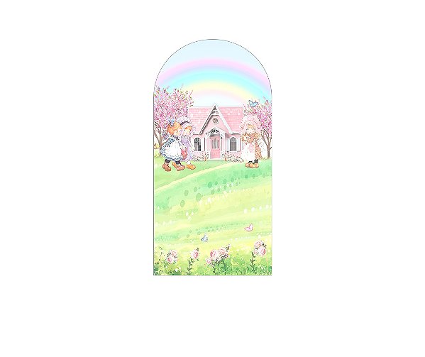 Painel Romano Veste Fácil 1,00x2,00 - Jardim de Boneca Aquarela 013