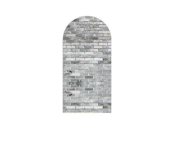 Painel Romano Veste Fácil 1,00x2,00 - Efeito Parede Tijolinhos Cinza Claro 004