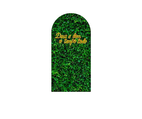Painel Romano Veste Fácil 1,00x2,00 - Efeito Muro Inglês Deus é Bom o Tempo Todo 017