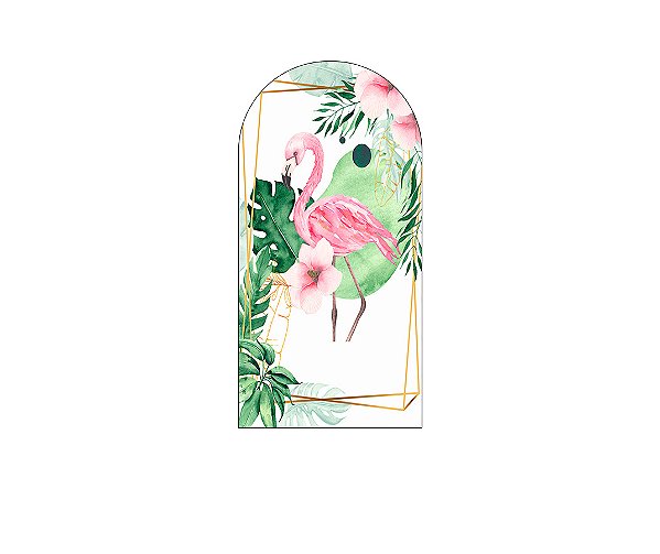 Painel Romano Veste Fácil 1,00x2,00 -  Flamingo Rosa Aquarela 006