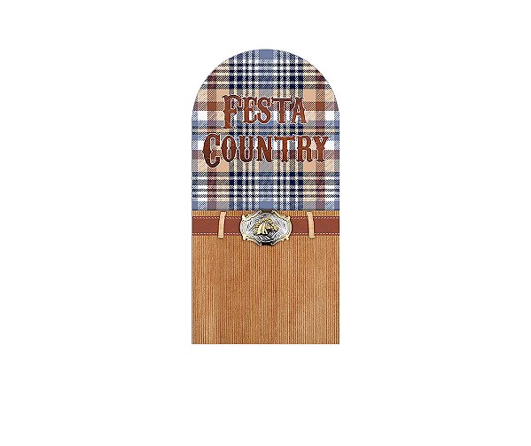 Painel Romano Veste Fácil 1,00x2,00 - Festa Country Xadrez 003