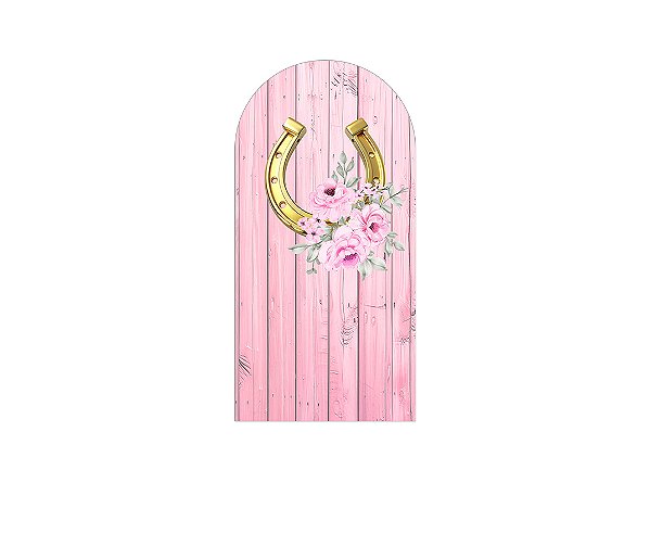 Painel Romano Veste Fácil 1,00x2,00 - Boiadeira Rosa Floral 052
