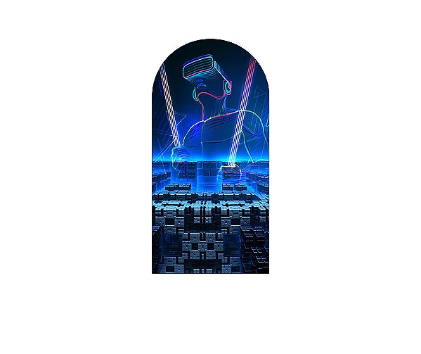 Painel Romano Veste Fácil 1,00x2,00 - Video Game Jagador Azul 008