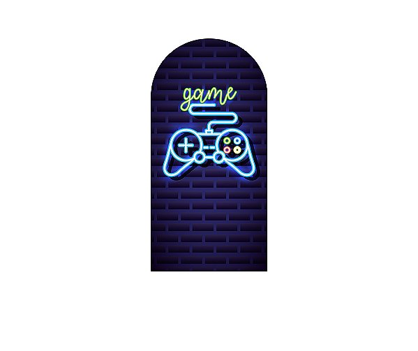 Painel Romano Veste Fácil 1,00x2,00 - Video Game Efeito Neon 018