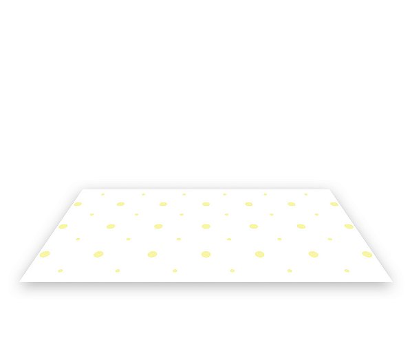 Painel De Festa Tapete Em Lona 2,50x1,35 - Branco com Poás Amarelo 123
