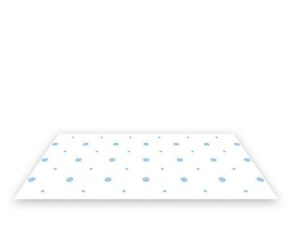 Painel De Festa Tapete Em Lona 2,50x1,35 - Branco com Poás Azul 124