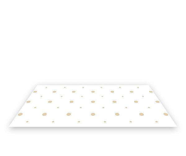 Painel De Festa Tapete Em Lona 2,50x1,35 - Branco com Poás Bege 125
