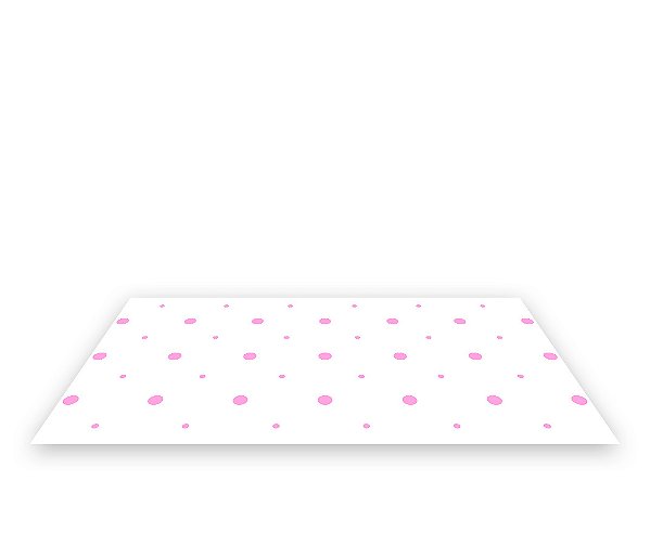 Painel De Festa Tapete Em Lona 2,50x1,35 - Branco com Poás Pink 127