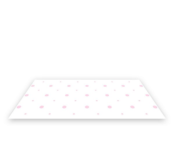 Painel De Festa Tapete Em Lona 2,50x1,35 - Branco com Poás Rosa 128
