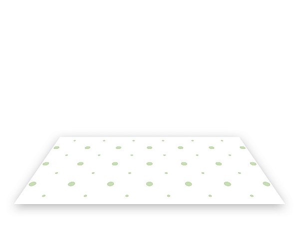 Painel De Festa Tapete Em Lona 2,50x1,35 - Branco com Poás Verde 129