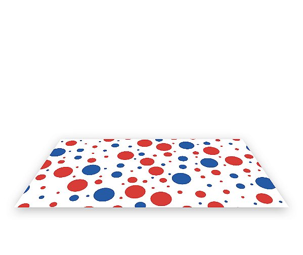 Painel De Festa Tapete Em Lona 2,50x1,35 - Circo Poás Azul e Vermelho 030
