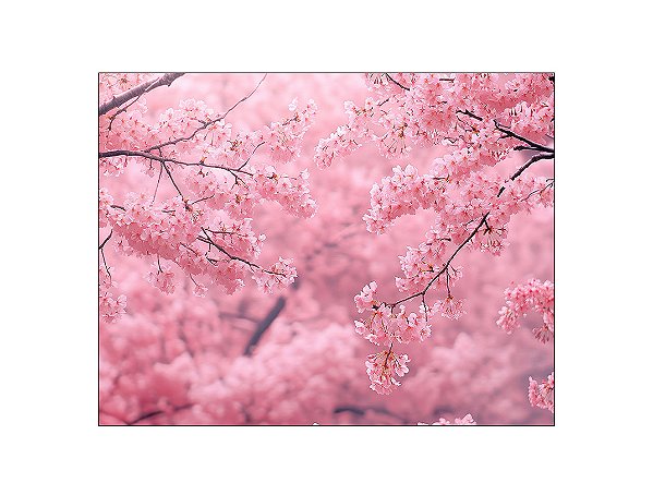 Fundo Fotográfico 1,55 x 1,20 - Floresta Flores de Cerejeira 200