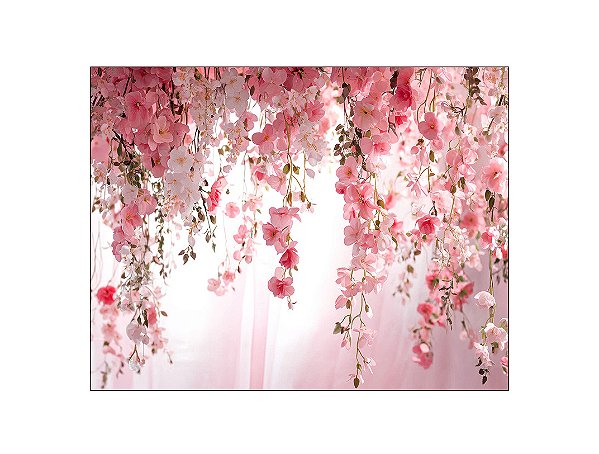 Fundo Fotográfico 1,55 x 1,20 - Rosa Desfocado Flores Caindo 204