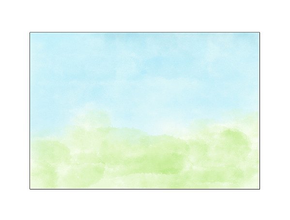 Fundo Fotográfico 2,20 x 1,50 - Céu e Gramado Aquarela Suave 030