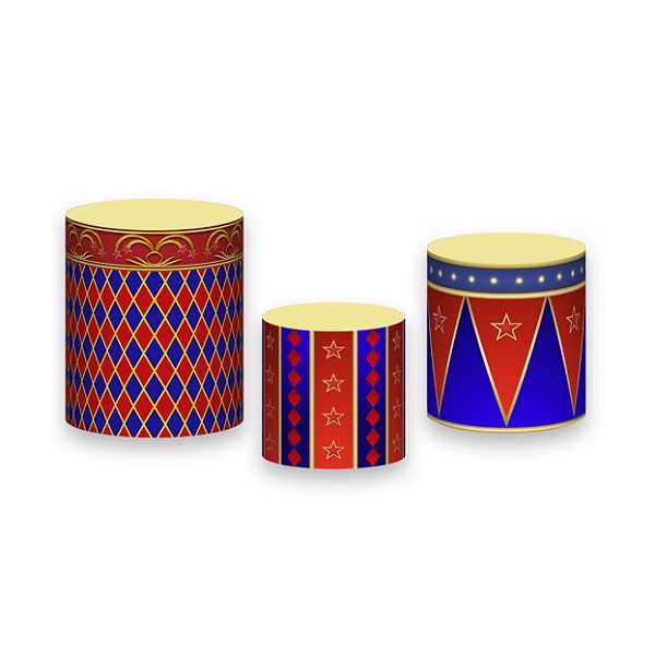 Trio De Capas De Cilindro - Circo Palco Iluminado 033