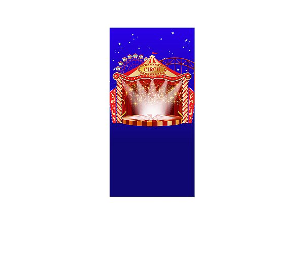 Painel De Festa Vertical 1,00 x 2,00 - Circo Palco Iluminado 060