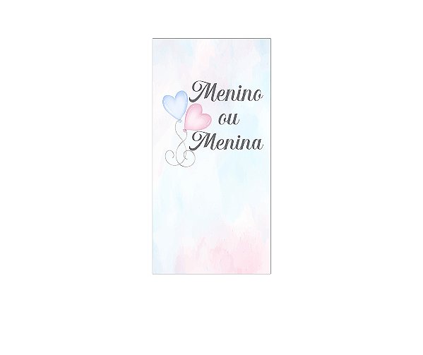 Painel De Festa Vertical 1,00 x 2,00 - Menino ou Menina Balões Azul e Rosa 061