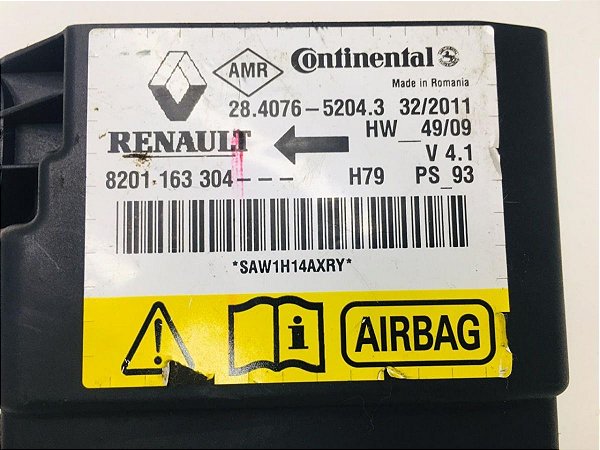Modulo Central Airbag 8201163304 Renault Duster Resetado #66