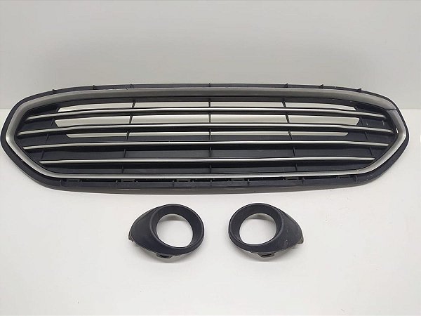 Grade Radiador Ford Ka Sedan Friso Cinza Com Moldura #C1