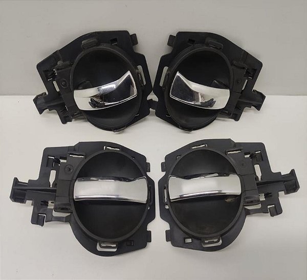 Kit 04 Maçanetas Interna Cromada Citroen C3 2008 A 2012 #27