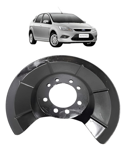 Espelho Disco Freio Traseiro Ford Focus 2009 2010 A 2013 Preto