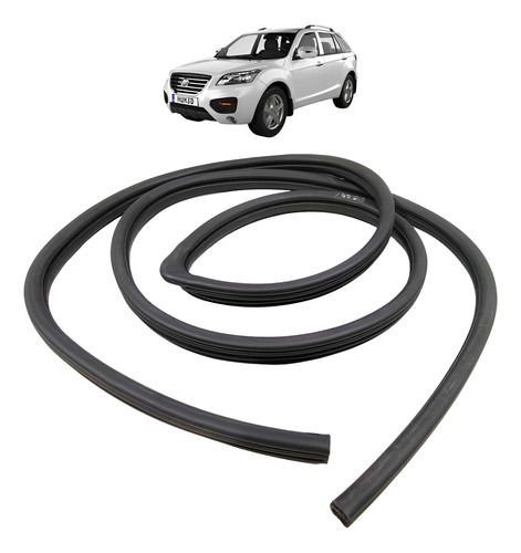 Borracha Guarnição Vidro Dianteiro Direito Lifan X60 12 A 19 Preto