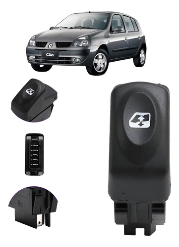 Botão Interruptor Vidro Elétrico 5 Pinos Clio Scenic 2002 13