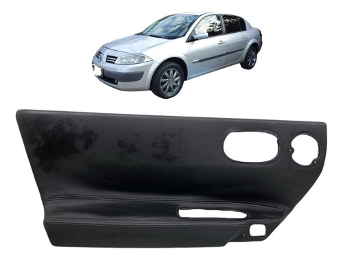 Acabamento Forro Porta Dianteira Esquerda Megane 2006 A 2012 Preto