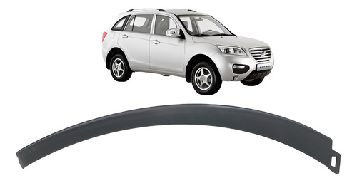 Acabamento Friso Esquerdo Parachoque Dianteiro Lifan X60 Preto