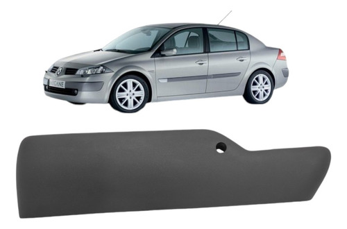 Acabamento Lateral Banco Dianteiro Direito Megane Sedan 2007 Cinza
